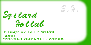 szilard hollub business card