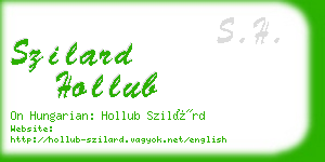 szilard hollub business card